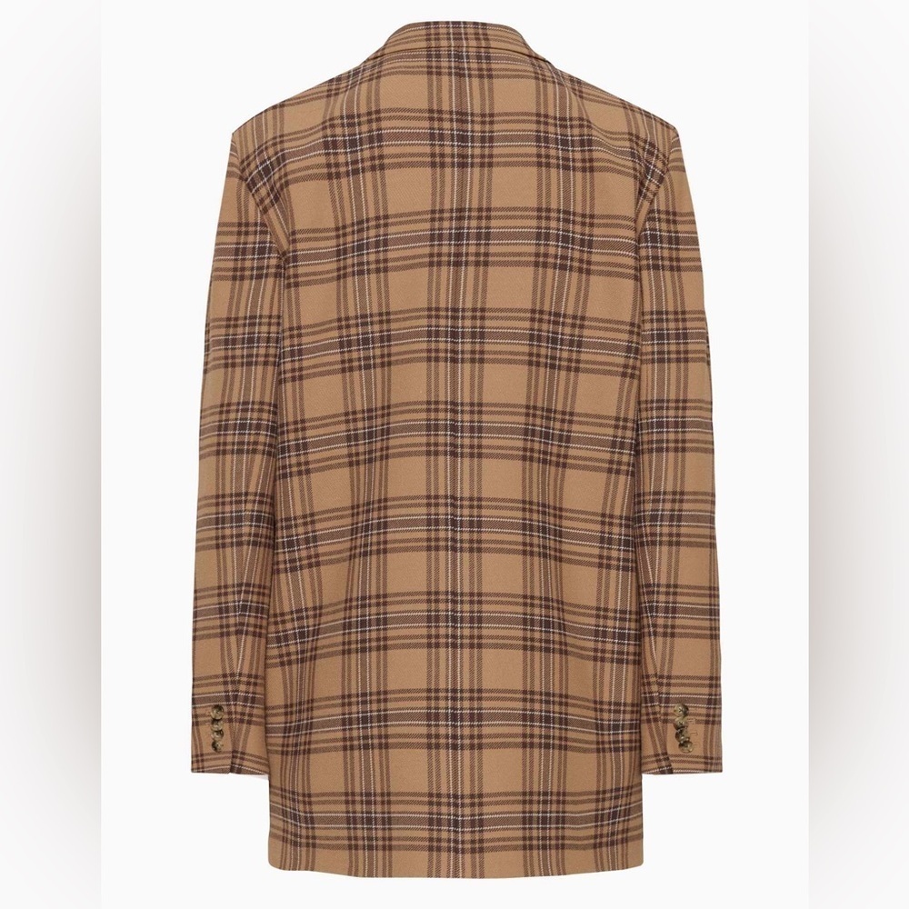 New Wilfred Aritzia Cherrelle Blazer Plaid Double-Breasted Check Preppy Chic View 3